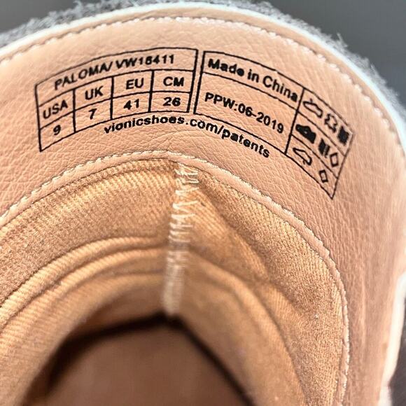 Vionic Paloma Weather Resistant Suede Wedge Beige Booties Size 9 - Picture 8 of 9